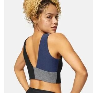 Outdoor Voices Venus Crop Top Sports Bra Low V Neck Back Size XL